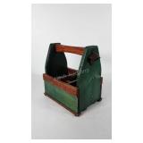 Wooden bottle caddy with bottle opener