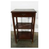 Mahogany phone stand. Single drawer and two lower