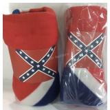 Two new confederate flag throw blankets