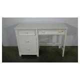 Laminated student desk with keyboard drawer.