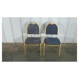 Two conference style chairs, painted, need