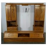 Entertainment center, includes two side pieces, a