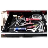 Tools, pipe wrench, sockets, small wrenches,