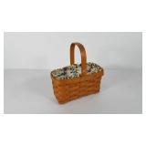 Longaberger basket with liner and protector, 1999