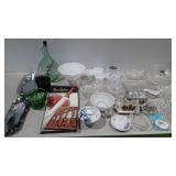 Glassware, pictures, S&H green stamps,  knives,