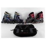 Roller blades, Quest with bag and Roller Blade