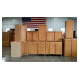 Kitchen cabinets, previously installed. Five base