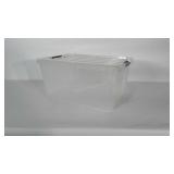 Storage tote with lid. Measures approximately