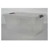 Storage tote with lid. Measures approximately