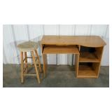 Desk and stool, both need cleaned