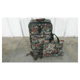 Soft sided luggage with matching tote bag, floral
