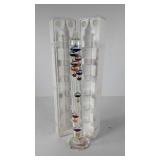 Galileo thermometer with styrofoam box, stands