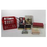 Group of Civil War books, crate included