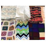 Textiles, knitted and crochet throws, comforter,