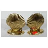 Brass shell book ends