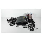 Playstation 3, powers up, includes controllers,