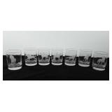 Seven Kentucky derby winner glasses, includes War