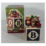 Pfaltzgraff ABC block candy dish with lid,