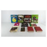 Group of books, includes Evangeline, Works of