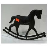 Metal decor rocking horse, 10.5".