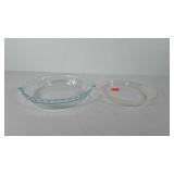 Glass pie plates, includes pyrex and fire-king,