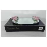 Porcelain rose luxury vanity tray with box