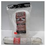 Rope, 100ft x 3/8" Twisted poly rope, 100ft x