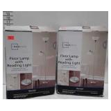 Two Home Furnishings Floor Lamps, unassembled In