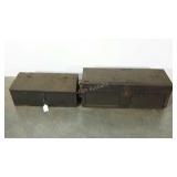 Two tool chests, largest measures 12 x 32 x 12