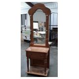 Modern Oak Hall Tree, 27wx16dx80" tall, finish