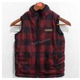 Youth buffalo David button reversible vest, size