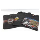 3 Harley Davidson t-shirts medium, large, extra