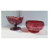Two candy dishes, Smith  glass