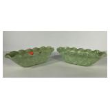 Pair of Shawnee Pottery planters with swirly