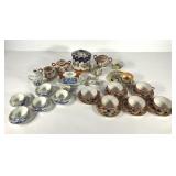 Asian style dishes, cups, canister (handle