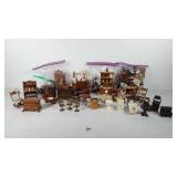 Doll house furniture group, includes dressers,
