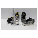 Two pairs of Youth shoes size 3, slightly used,