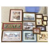 Wall art, fourteen pieces in all, includes