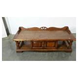 Coffee table, space for storage, damage as shown