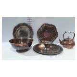 Copper Kettle, serving trays and bowls