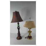 Two table lamps, 28" and 22", seller codes N-3,