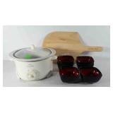 Kitchenwares, includes rival crockpot, wooden