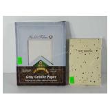 Office supplies, includes notebook and gray