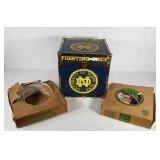 Electrical wire and trunk full of boxes, sockets,