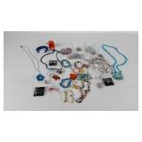 Costume jewelry, necklaces, bracelets, earrings,