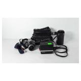 Camera group, includes Polaroid sun 600 camera,