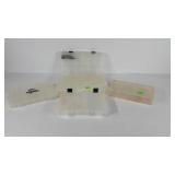 Five poly tackle boxes