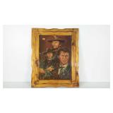 Clint Eastwood wall clock, 25 x 32, lacquered and