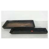 Decorative metal trays, largest measures,13 x 30,