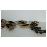 Shoe group, includes Japanese geta wooden shoes,